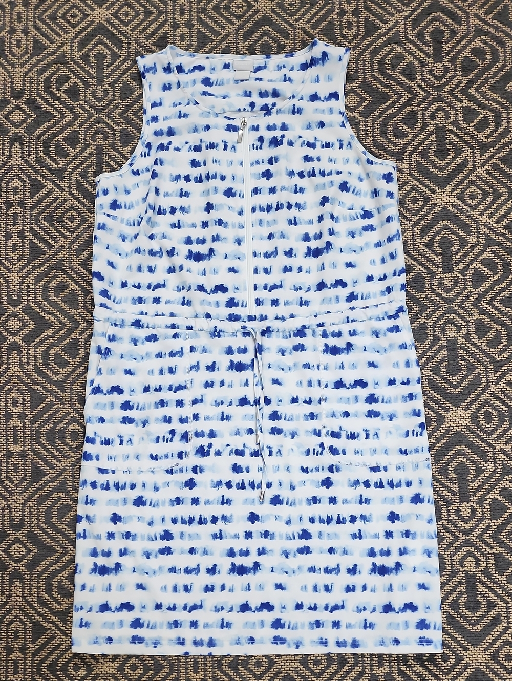 Chico's Zenergy Sleeveless Printed Neema Dress With Pockets